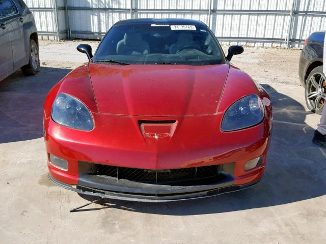 1G1YW2DW2D5106057 - 2013 CHEVROLET CORVETTE G RED photo 9