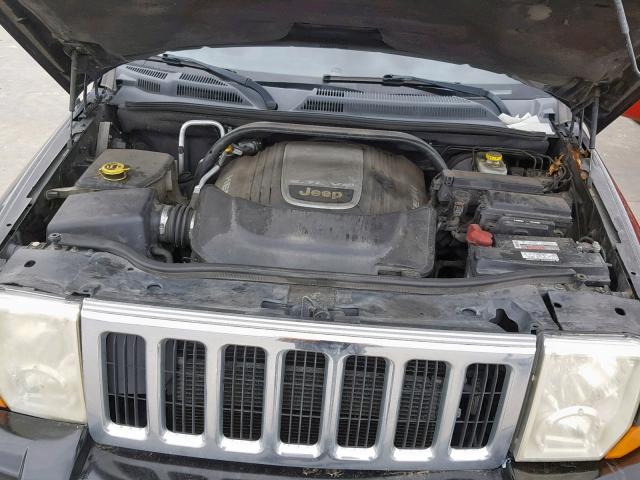 1J8HG58256C170758 - 2006 JEEP COMMANDER BLACK photo 7