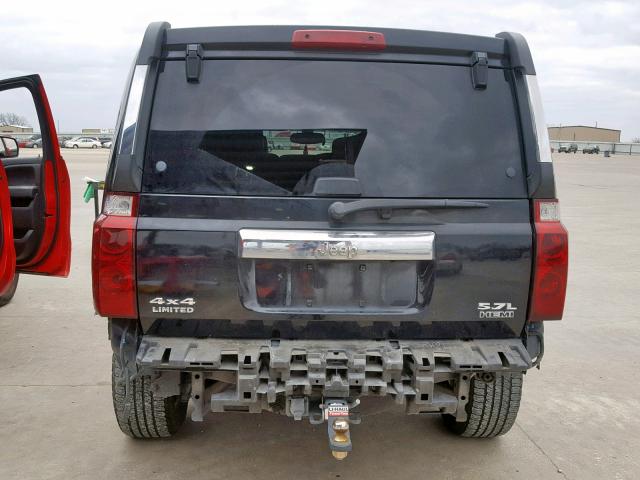 1J8HG58256C170758 - 2006 JEEP COMMANDER BLACK photo 9