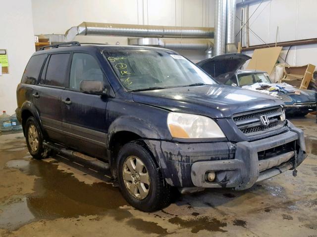 2HKYF18194H001158 - 2004 HONDA PILOT LX BLUE photo 1