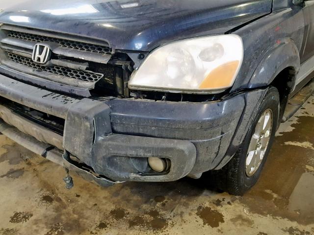 2HKYF18194H001158 - 2004 HONDA PILOT LX BLUE photo 9