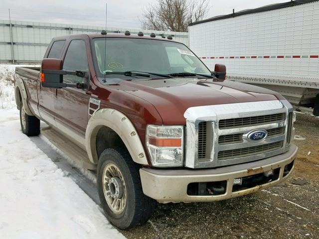 1FTWW31R08EC08675 - 2008 FORD F350 SRW S BURGUNDY photo 1