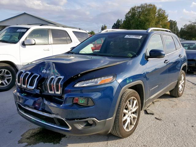 1C4PJLDB3JD561750 - 2018 JEEP CHEROKEE L BLUE photo 2