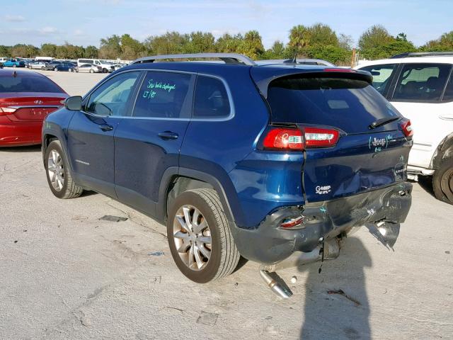 1C4PJLDB3JD561750 - 2018 JEEP CHEROKEE L BLUE photo 3