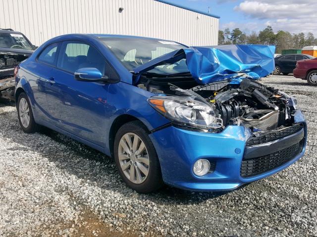 KNAFX6A83E5176187 - 2014 KIA FORTE EX BLUE photo 1