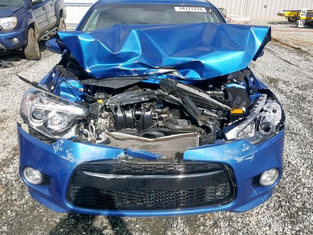 KNAFX6A83E5176187 - 2014 KIA FORTE EX BLUE photo 7