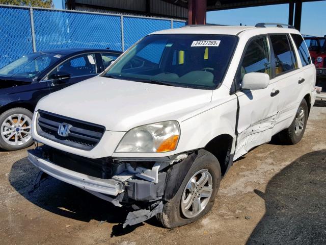 2HKYF18423H505558 - 2003 HONDA PILOT EX WHITE photo 2