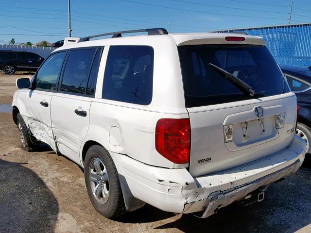 2HKYF18423H505558 - 2003 HONDA PILOT EX WHITE photo 3