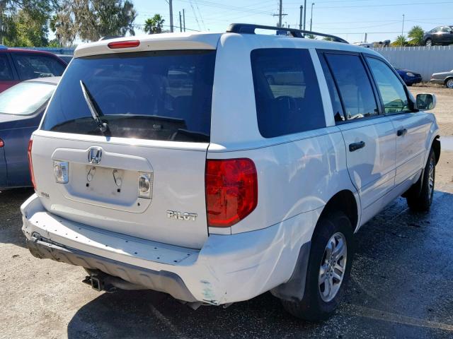 2HKYF18423H505558 - 2003 HONDA PILOT EX WHITE photo 4