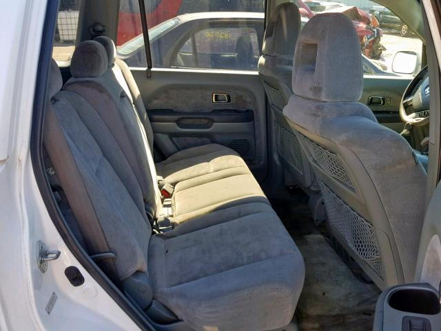 2HKYF18423H505558 - 2003 HONDA PILOT EX WHITE photo 6