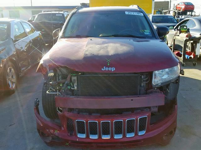 1J4NT1FA8BD165612 - 2011 JEEP COMPASS SP BURGUNDY photo 9