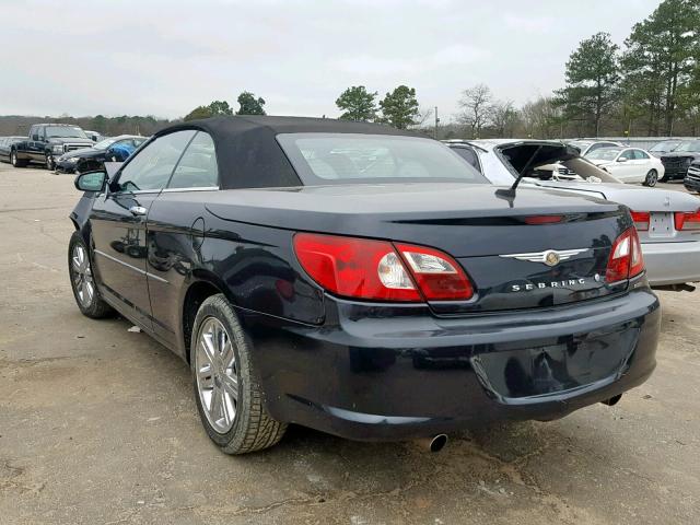 1C3LC65M78N614971 - 2008 CHRYSLER SEBRING LI BLACK photo 3