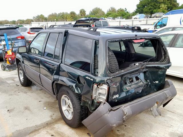 1J4GZ58Y7TC215769 - 1996 JEEP GRAND CHER GREEN photo 3