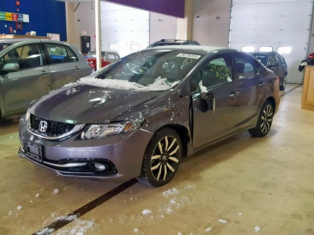 19XFB2F98FE251127 - 2015 HONDA CIVIC EXL GRAY photo 2