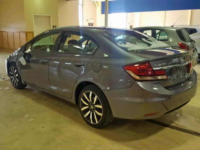 19XFB2F98FE251127 - 2015 HONDA CIVIC EXL GRAY photo 3