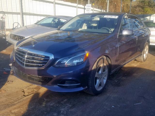 WDDHF5KB3EA908012 - 2014 MERCEDES-BENZ E 350 BLUE photo 2