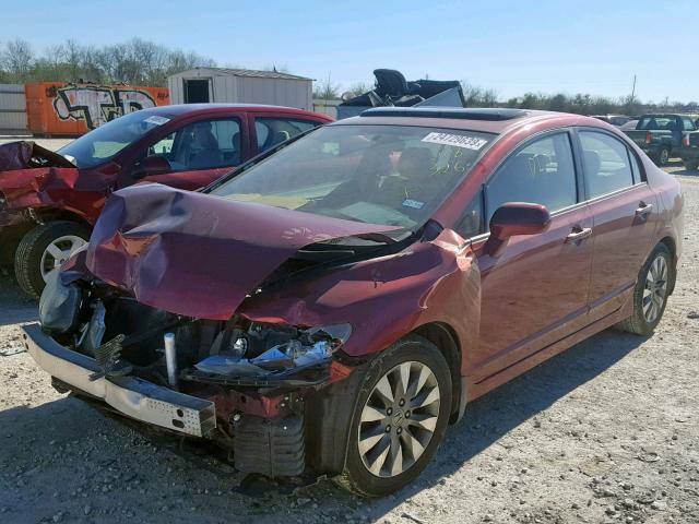 2HGFA1F96BH518326 - 2011 HONDA CIVIC EXL MAROON photo 2