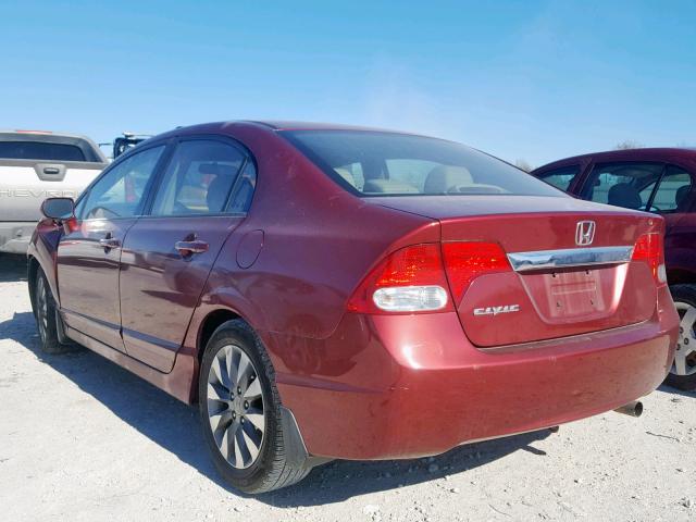 2HGFA1F96BH518326 - 2011 HONDA CIVIC EXL MAROON photo 3