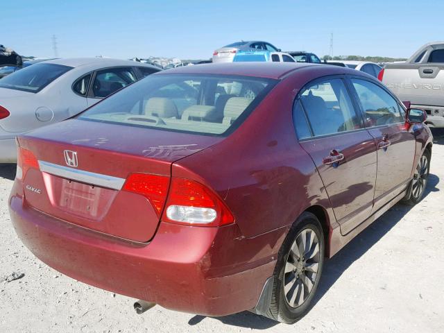 2HGFA1F96BH518326 - 2011 HONDA CIVIC EXL MAROON photo 4