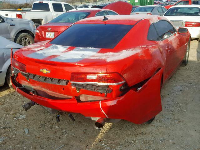 2G1FA1E38E9186926 - 2014 CHEVROLET CAMARO LS RED photo 4