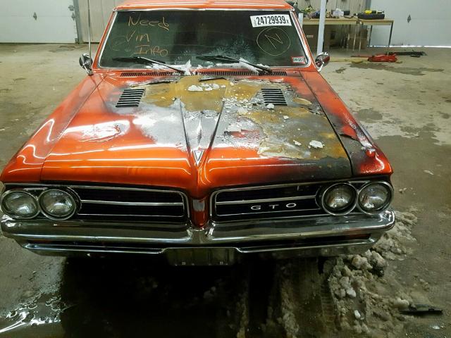 824P269018 - 1964 PONTIAC GTO ORANGE photo 9