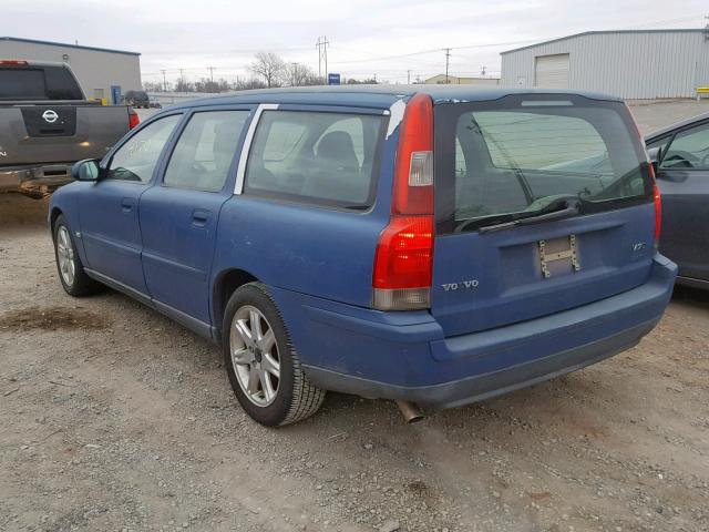 YV1SW58D031287859 - 2003 VOLVO V70 2.4T BLUE photo 3