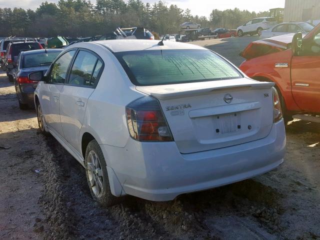 3N1AB6AP4AL656318 - 2010 NISSAN SENTRA 2.0 WHITE photo 3