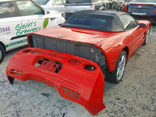 1G1YY32G645113850 - 2004 CHEVROLET CORVETTE RED photo 4