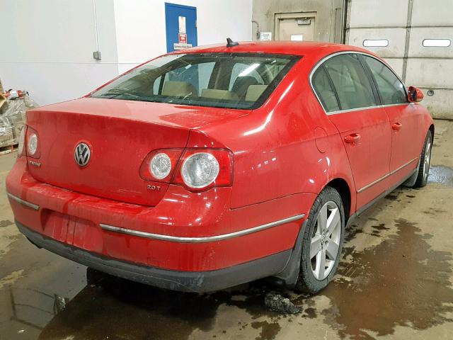 WVWAK73C18P049353 - 2008 VOLKSWAGEN PASSAT KOM RED photo 4