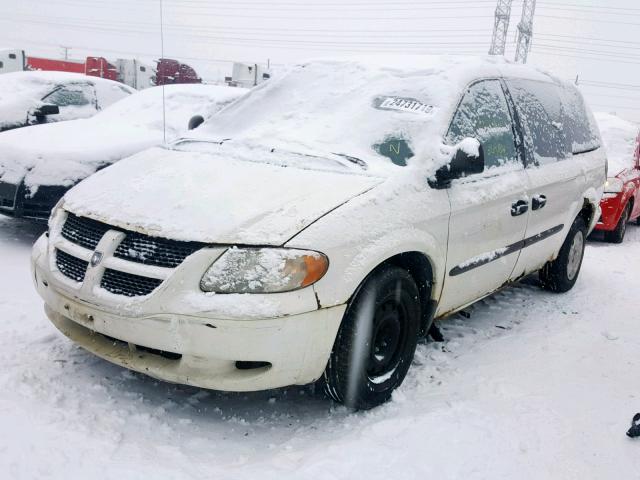 1D4GP24383B228656 - 2003 DODGE GRAND CARA WHITE photo 2