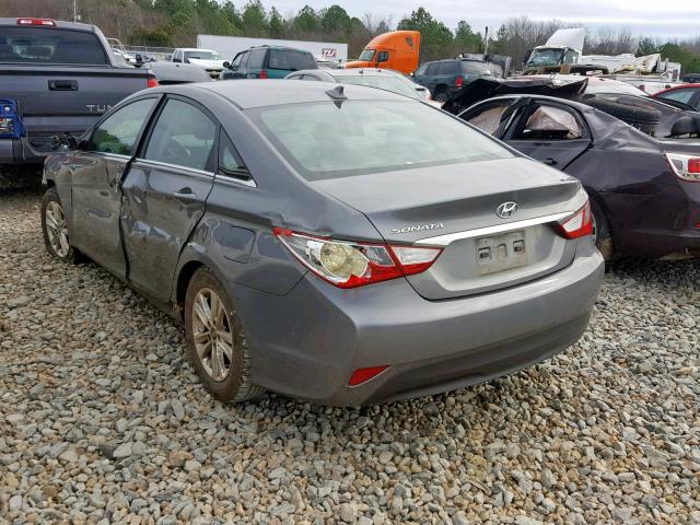 5NPEB4ACXEH920065 - 2014 HYUNDAI SONATA GLS GRAY photo 3