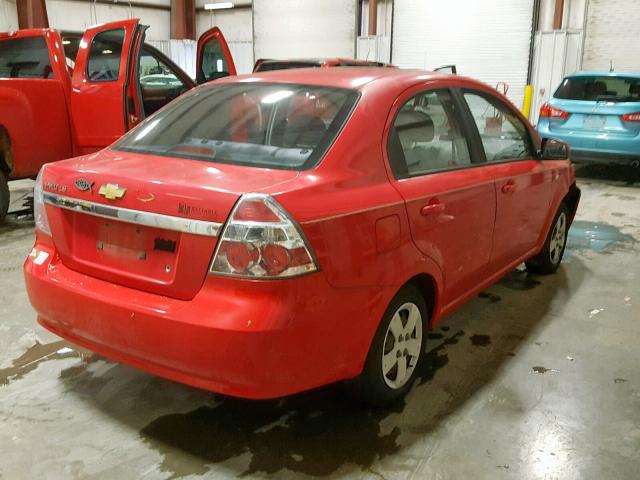 KL1TD56627B171705 - 2007 CHEVROLET AVEO BASE Qırmızı foto 4