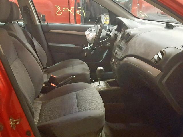 KL1TD56627B171705 - 2007 CHEVROLET AVEO BASE Qırmızı foto 5