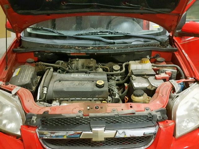 KL1TD56627B171705 - 2007 CHEVROLET AVEO BASE Qırmızı foto 7