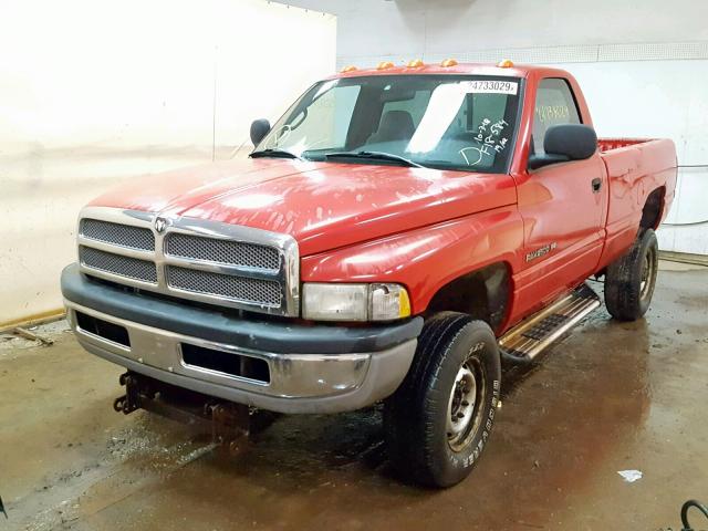 3B7KF26Z62M261285 - 2002 DODGE RAM 2500 RED photo 2