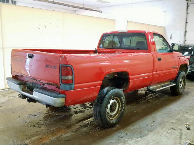 3B7KF26Z62M261285 - 2002 DODGE RAM 2500 RED photo 4