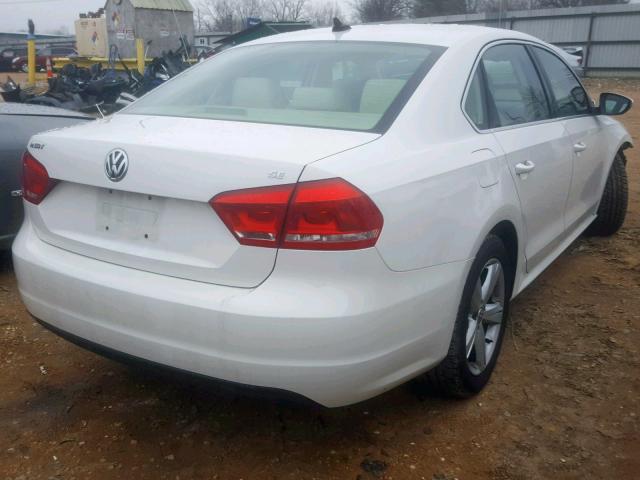 1VWBH7A37CC015243 - 2012 VOLKSWAGEN PASSAT SE WHITE photo 4