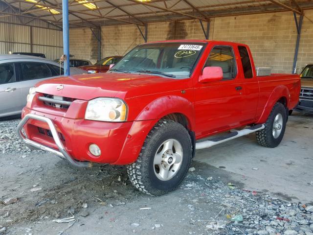 1N6ED26Y51C354290 - 2001 NISSAN FRONTIER K RED photo 2