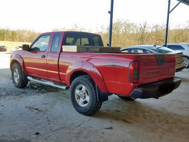 1N6ED26Y51C354290 - 2001 NISSAN FRONTIER K RED photo 3