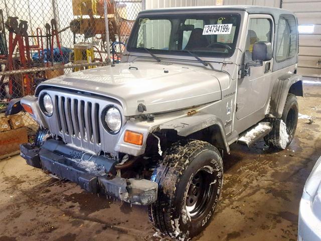 1J4FA29P6YP739597 - 2000 JEEP WRANGLER / GRAY photo 2