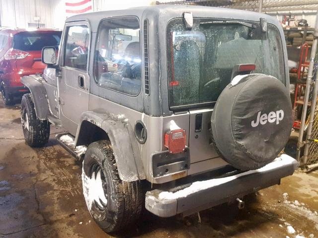 1J4FA29P6YP739597 - 2000 JEEP WRANGLER / GRAY photo 3