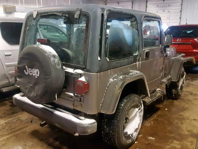 1J4FA29P6YP739597 - 2000 JEEP WRANGLER / GRAY photo 4