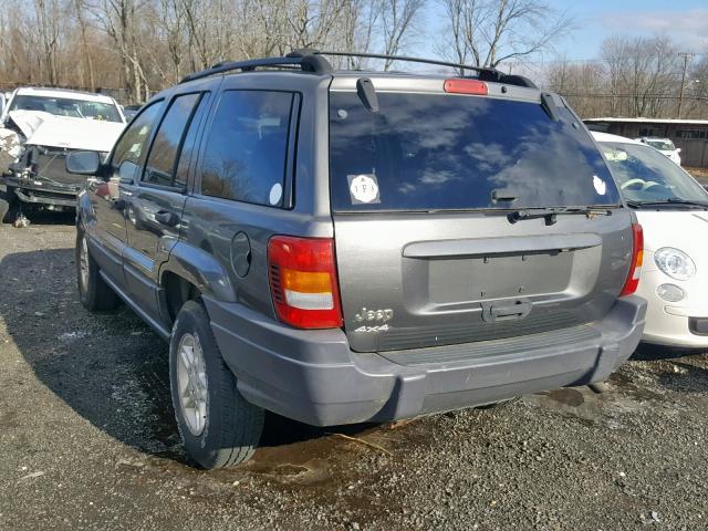 1J4GW48S04C159822 - 2004 JEEP GRAND CHER GRAY photo 3