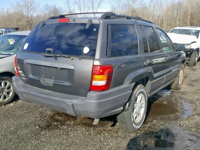 1J4GW48S04C159822 - 2004 JEEP GRAND CHER GRAY photo 4