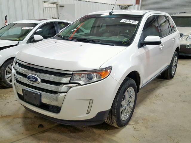 2FMDK4JC3EBA33233 - 2014 FORD EDGE SEL WHITE photo 2