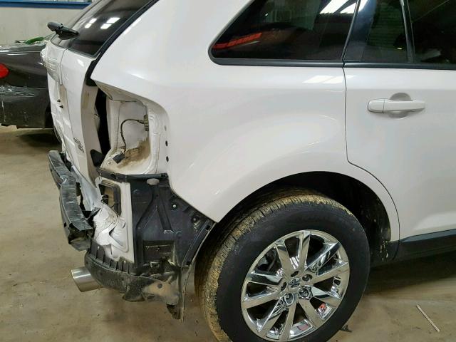 2FMDK4JC3EBA33233 - 2014 FORD EDGE SEL WHITE photo 9