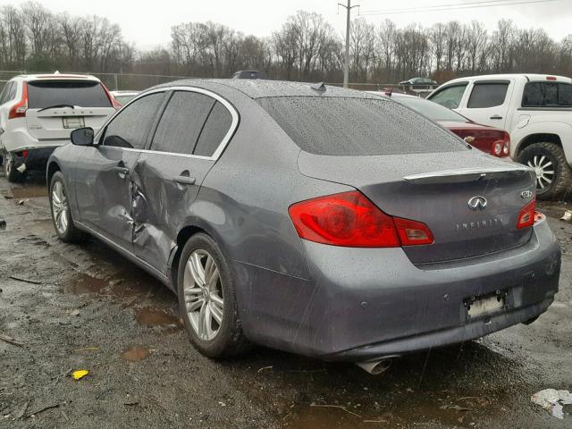 JN1CV6AR7CM676718 - 2012 INFINITI G37 GRAY photo 3