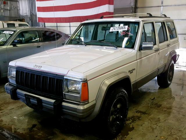 1J4FJ58S9ML605630 - 1991 JEEP CHEROKEE L WHITE photo 2