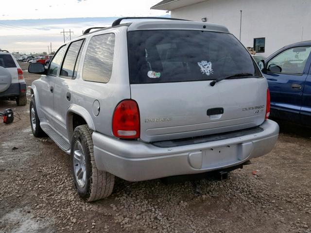 1D4HS78Z03F589497 - 2003 DODGE DURANGO R/ SILVER photo 3