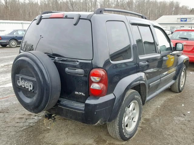 1J4GL48K27W695456 - 2007 JEEP LIBERTY SP BLACK photo 4